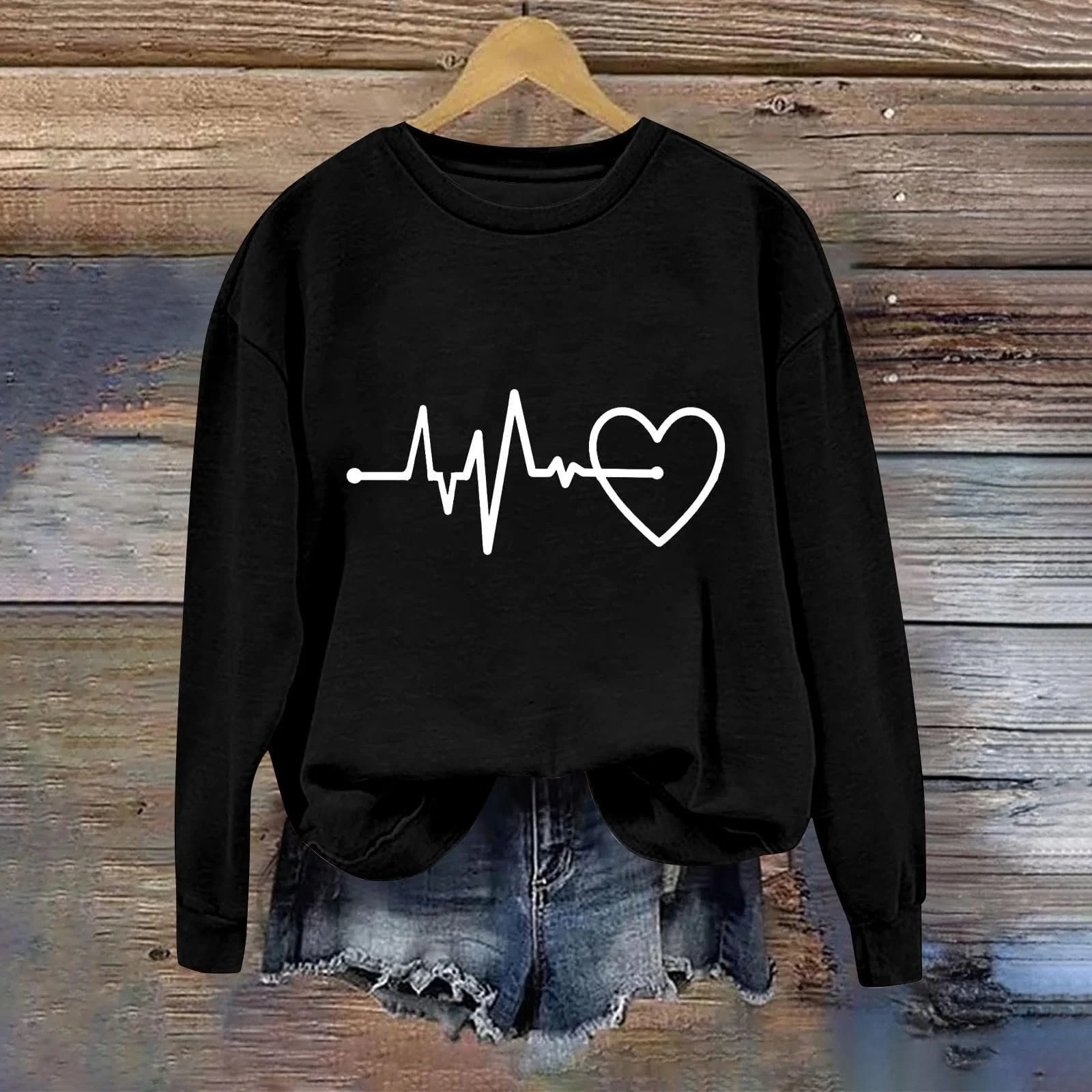 Пуловер Gwnauz Женская Толстовка Женский Джемпер Oversize С Длинными Рукавами Круглый вырез Сердца на День Святого Валентина Принт Уличный стиль Классический Свитер с Принтом Сердца Подарок на День Святого Валентина, фото №4 Пуловер Gwnauz Женская Толстовка Женский Джемпер Oversize С Длинными Рукавами Круглый вырез Сердца на День Святого Валентина Принт Уличный стиль Классический Свитер с Принтом Сердца Подарок на День Святого Валентина, фото №4