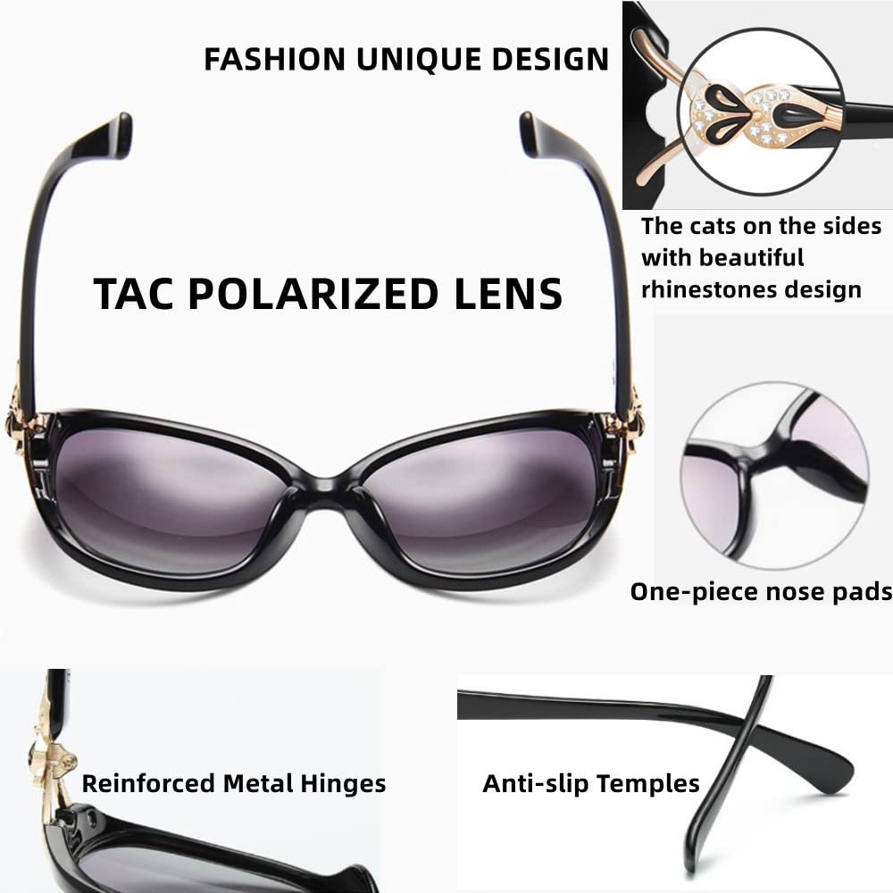 Поляризовані сонцезахисні окуляри жіночі LNTICB Великі UV400 protection Classic Trendy, фото №4