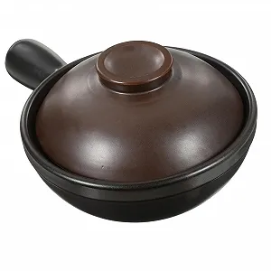 Керамічна каструля Sosoport з кришкою та вентиляційним отвором для супу та рису стійка до подряпин - Фото 1