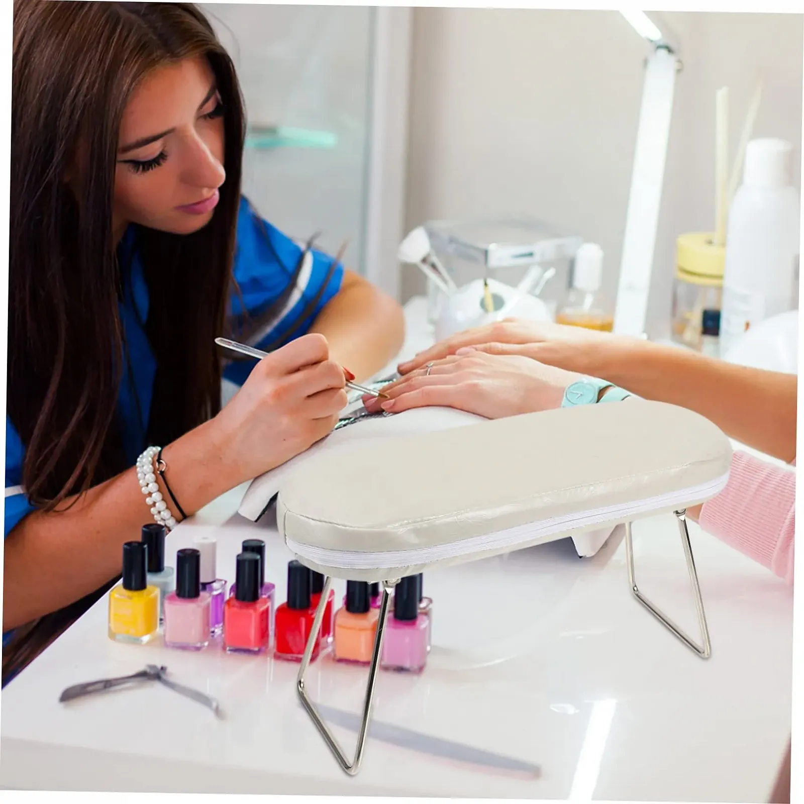 Підставка для рук Манікюрна Ipetboom Подушка з відкидними кронштейнами Шкіра, фото №3 Підставка для рук Манікюрна Ipetboom Подушка з відкидними кронштейнами Шкіра, фото №3