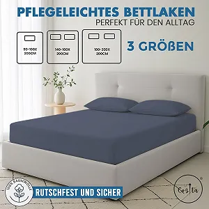 Простыня на резинке Cozita Basics 180 x 200 см, хлопок, трикотаж, антрацит synthetic.ua - Фото 1