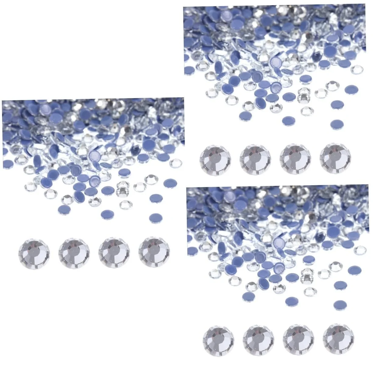 Стразы Healeved 8640 шт. Стеклянные стразы горячего расплава с плоской задней частью для рукоделия, блестящее украшение для одежды, чехлов для мобильных телефонов, обуви и прочего, фото №1