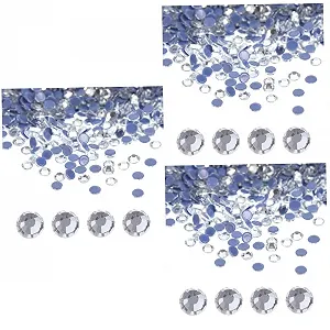 Стразы Healeved 8640 шт. Стеклянные стразы горячего расплава с плоской задней частью для рукоделия, блестящее украшение для одежды, чехлов для мобильных телефонов, обуви и прочего - Фото 1