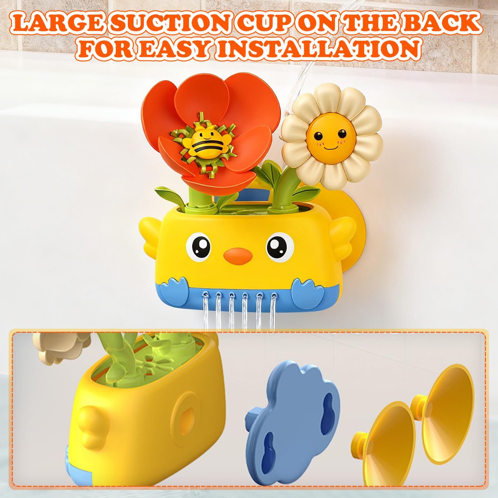 Игрушка для ванны Duck Цветы и пчелы для детей, фото №4