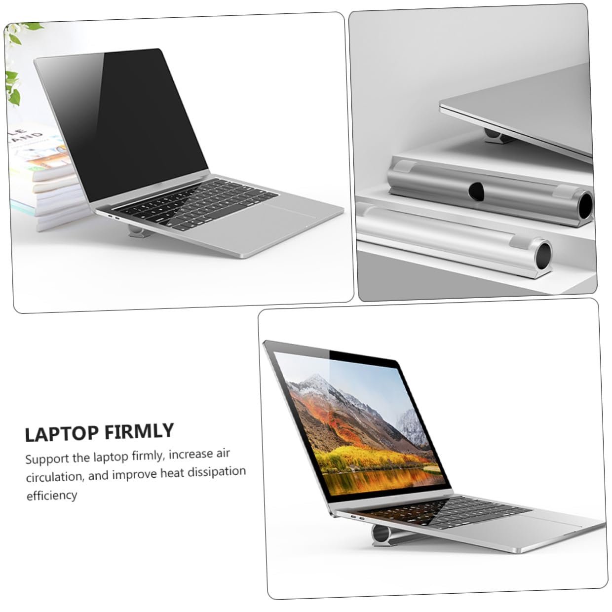 Підставка для ноутбука GALPADA з алюмінієвого сплаву для кращого охолодження та ергономіки з організацією кабелів, фото №3