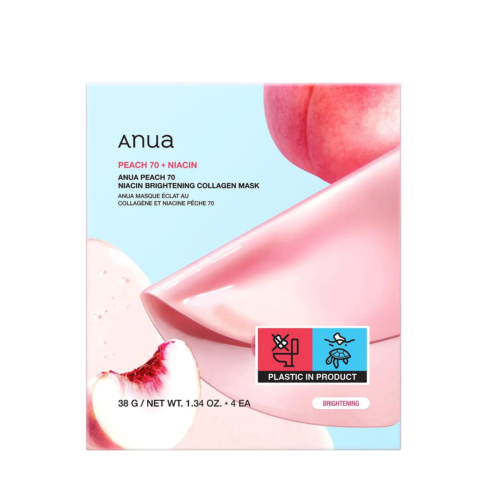 Маска для лица ANUA Peach 70 Niacin Brightening Collagen, ночная маска для стеклянной кожи, ниацинамид, коллагеновая маска для лица, эластичность, сияние с увлажнением, натуральный цвет, корейский уход за кожей, 38 г/4 шт, фото №7 Маска для лица ANUA Peach 70 Niacin Brightening Collagen, ночная маска для стеклянной кожи, ниацинамид, коллагеновая маска для лица, эластичность, сияние с увлажнением, натуральный цвет, корейский уход за кожей, 38 г/4 шт, фото №7