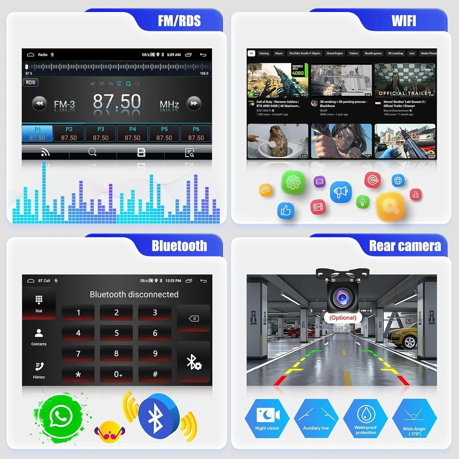 Штатна автомагнітола CAMECHO для VW Touareg Transporter TS Multivan / 7" / Сенсорна / 2/64Гб / Android 13 / Apple CarPlay / Android Auto / Bluetooth / WI-FI / GPS / USB, фото №5 Штатна автомагнітола CAMECHO для VW Touareg Transporter TS Multivan / 7" / Сенсорна / 2/64Гб / Android 13 / Apple CarPlay / Android Auto / Bluetooth / WI-FI / GPS / USB, фото №5