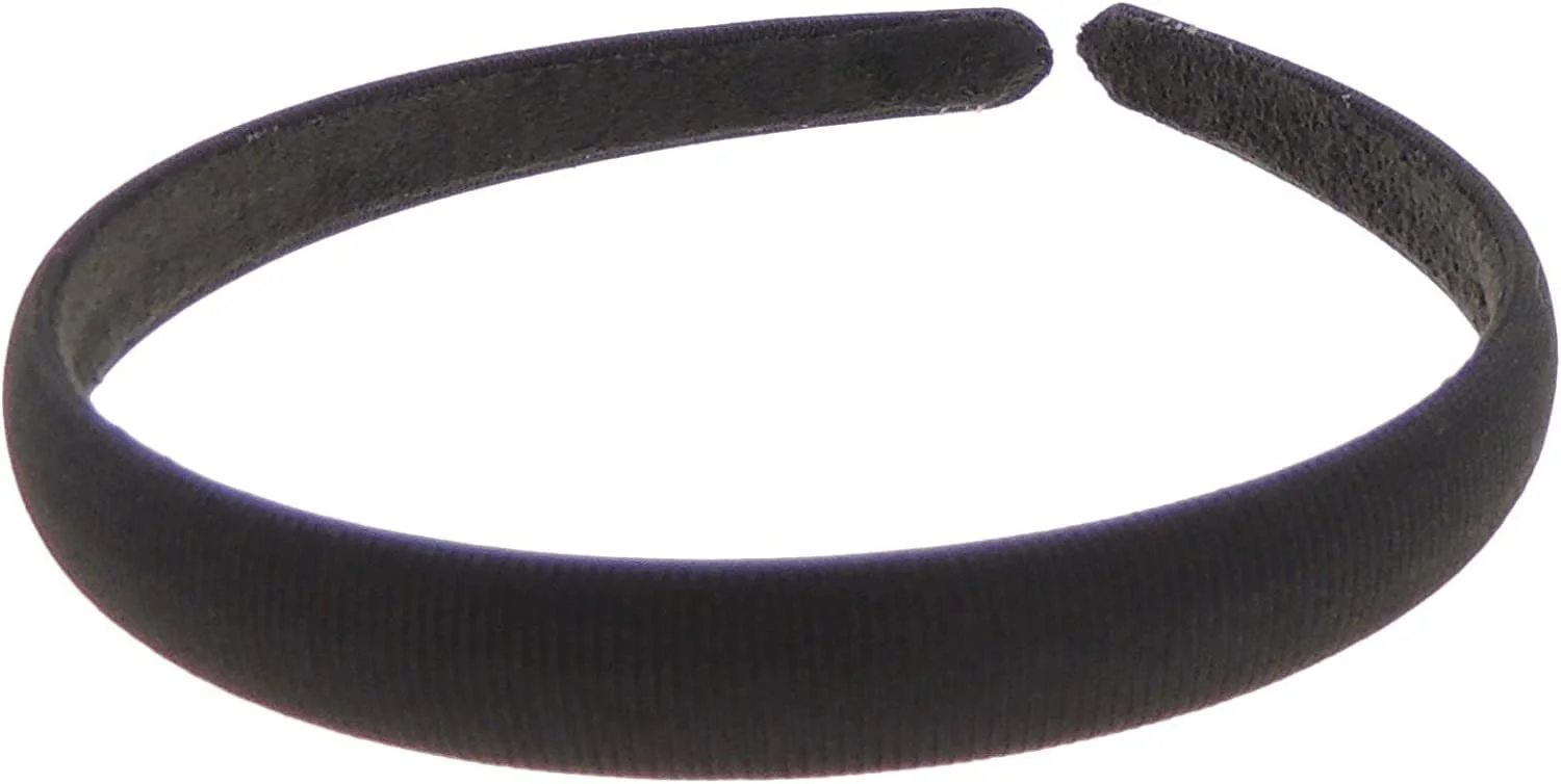 Обруч Alice Black Satin Ribbed Glamour Girlz 1.5 см, фото №1