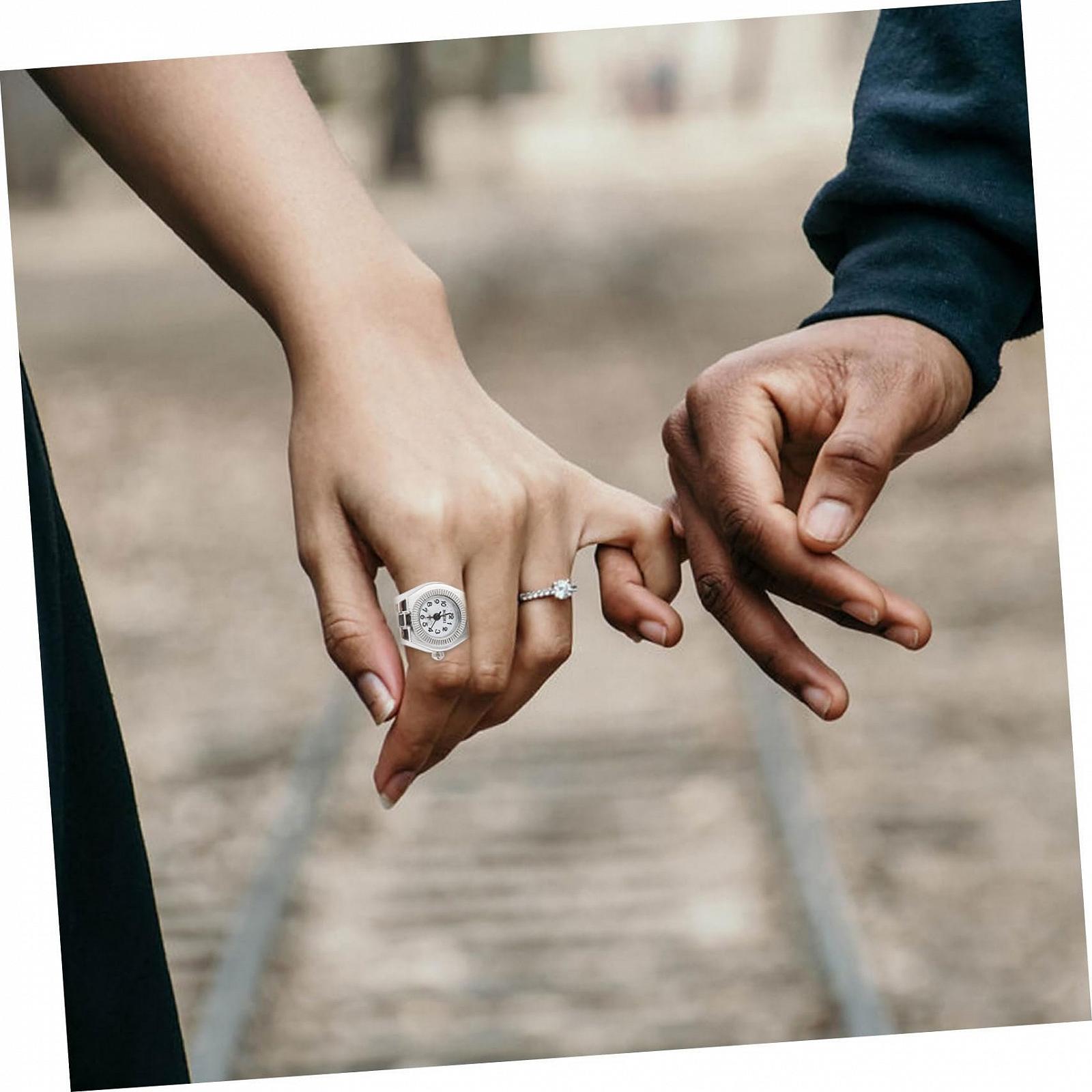 Цифровий годинник-кільце Beaupretty, еластичний кварцовий, фото №5