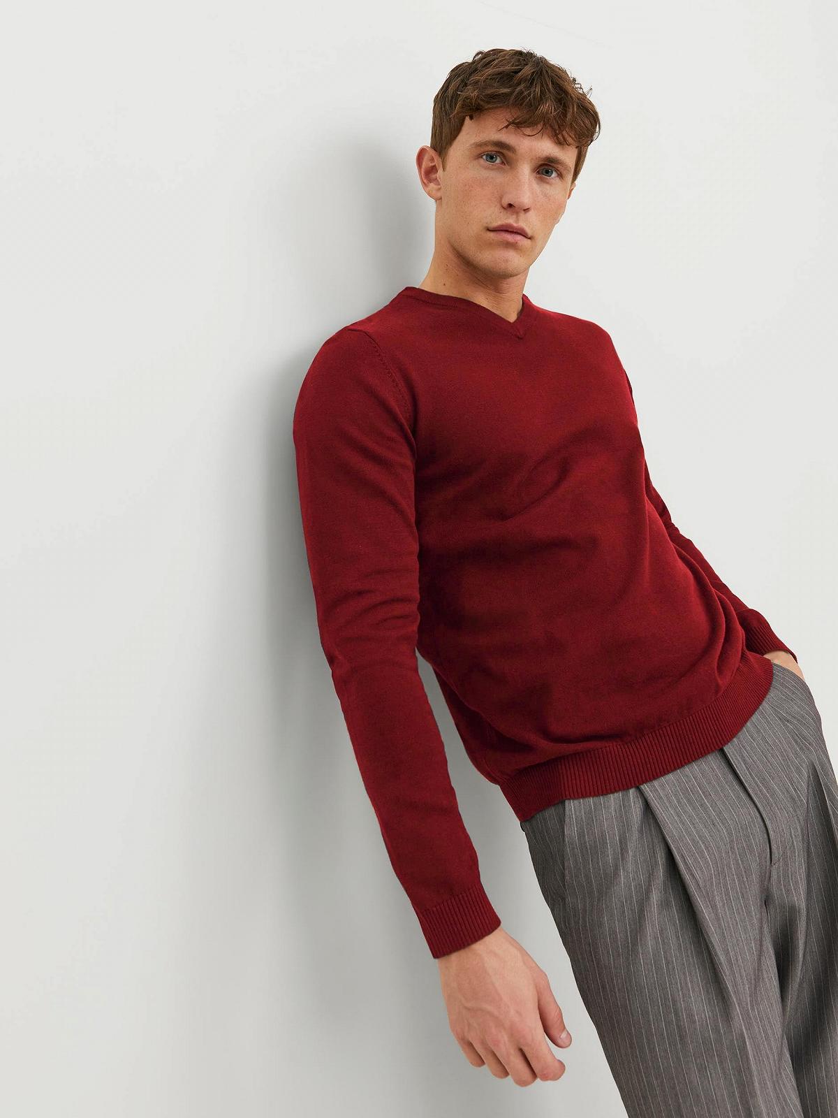 Джемпер з V-подібним вирізом JACK & JONES для чоловіків, фото №3