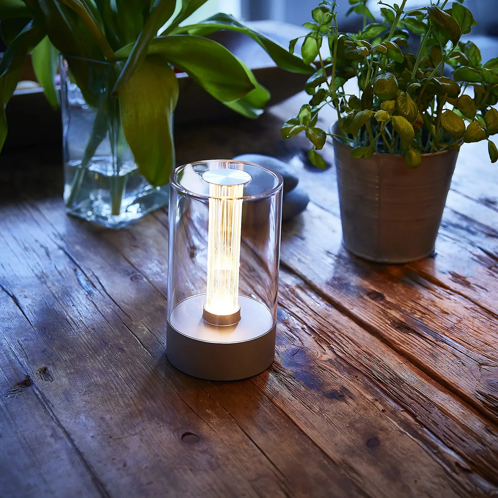 Настільна світлодіодна лампа Northpoint Design 1800 мАг Сенсорний вимикач 20 лм Сріблястий, фото №5