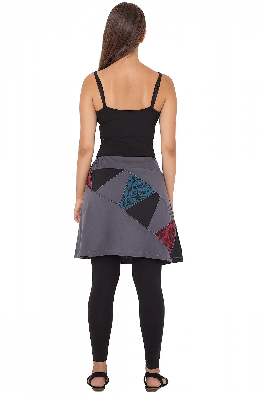 Трикотажная юбка PUREWONDER SK274 женская летняя с вставками, фото №4