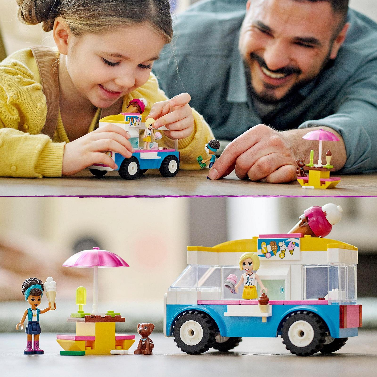 Игрушечный грузовик LEGO Friends 41715 Мороженое с минифигуркой Андреа для детей от 4 лет, фото №7