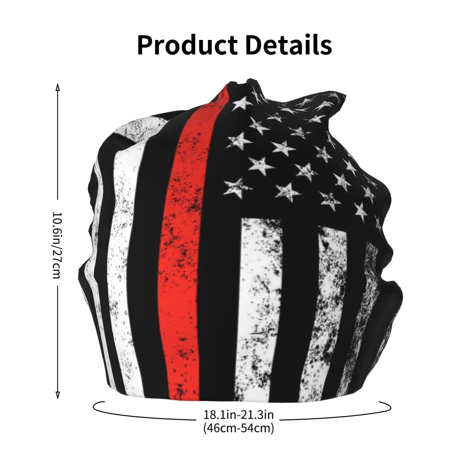 Шапка LOUJIN Fireman Fire Brigade Flag Slouchy для хлопчиків, тепла, один розмір, фото №5