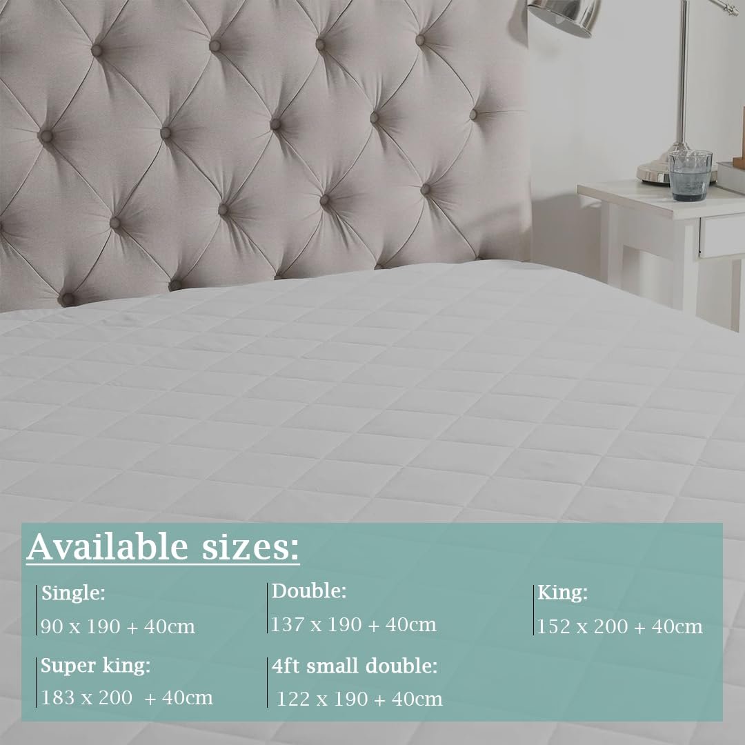 Наматрасник стеганый DTEX HOMES Small Double Extra Deep 40 cm Водонепроницаемый 122 x 190 см + 40 см, фото №6