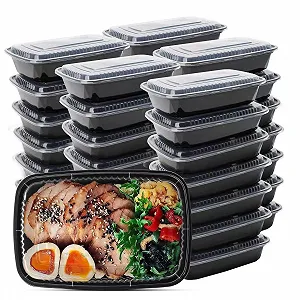 Контейнери для приготування їжі 32 oz Набір 50 шт з кришкою для мікрохвильової печі морозильної камери та посудомийної машини - Фото 1