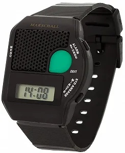 Розмовний годинник Marschall 1101 / Голосове управління / Функція сигналізації / Щогодинне оголошення часу / Чорний - Фото 1