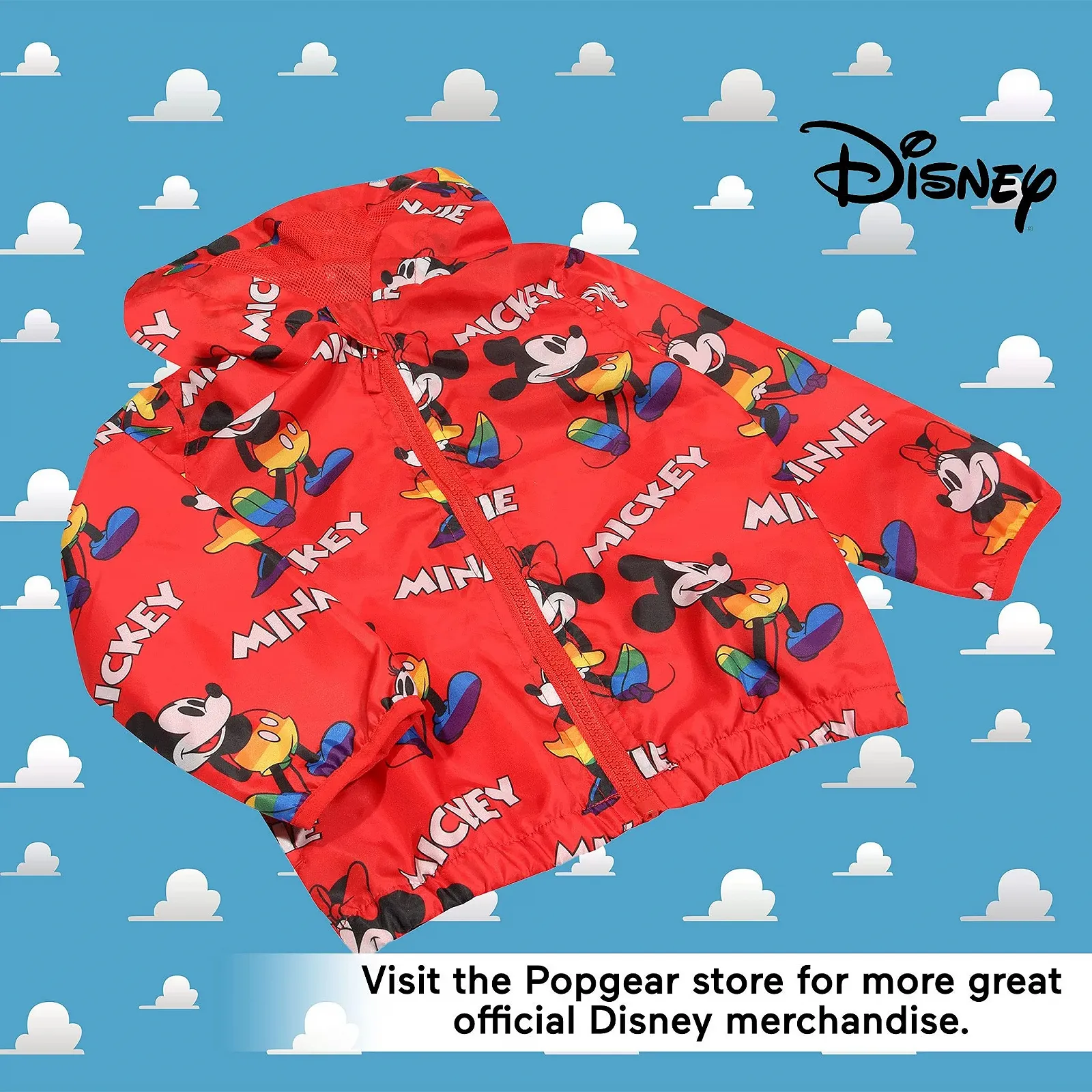 Дитячий дощовик Popgear Disney Mickey & Minnie Aop Red, фото №5