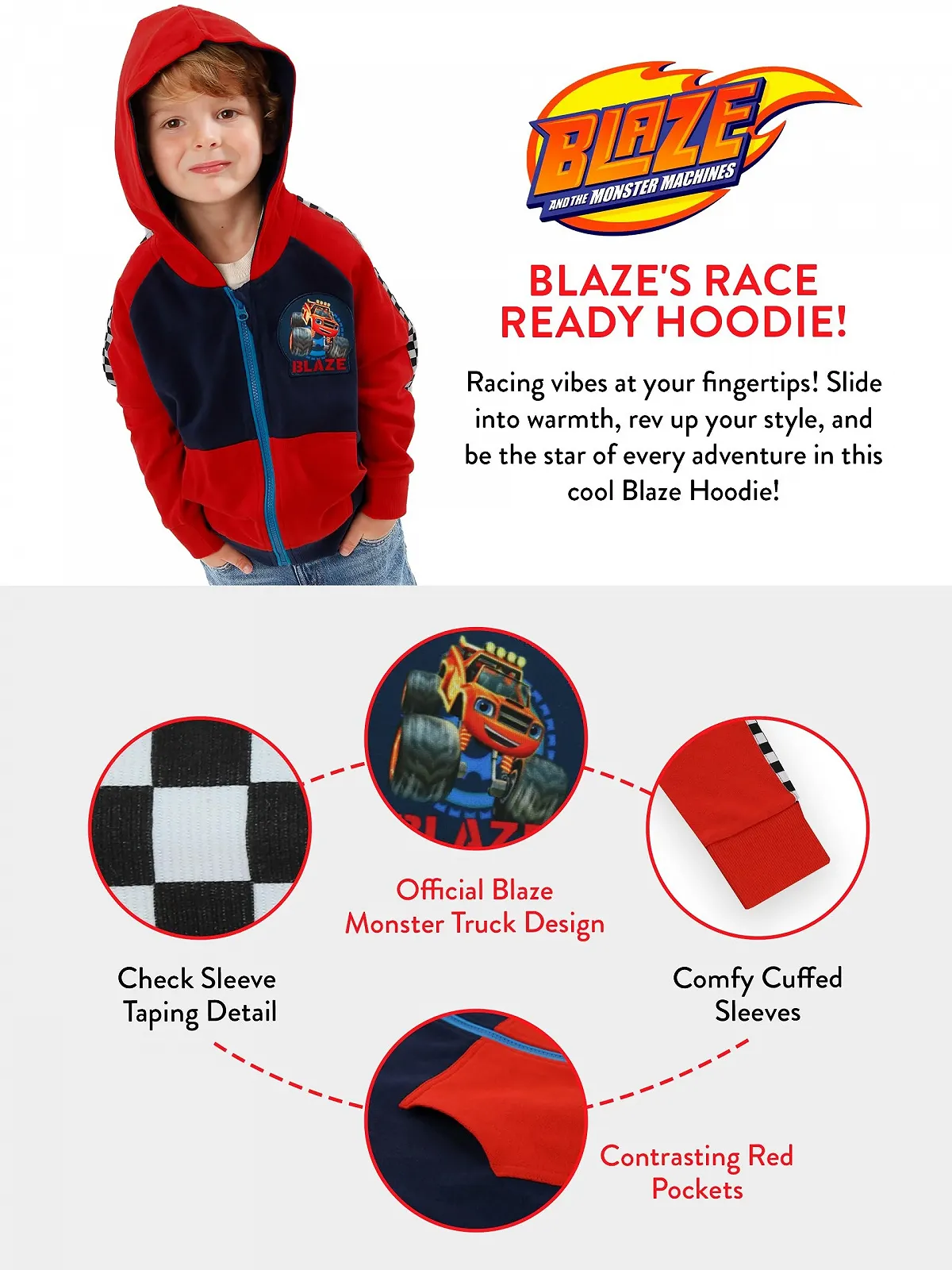 Худі Blaze and The Monster Machines для хлопчиків, фото №7 Худі Blaze and The Monster Machines для хлопчиків, фото №7