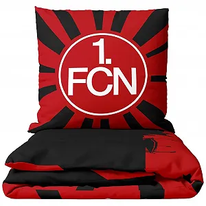 Постільна білизна 1. FC Nürnberg Sun Skyline 135 x 200 см 100% бавовна Червоно-чорно-білий synthetic.ua - Фото 1