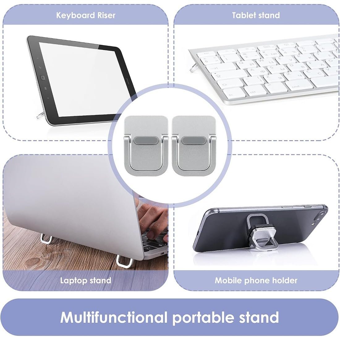 Подставка для ноутбука алюминиевая с вентиляцией (1 пара) совместимая с MacBook Air/Pro, Lenovo, Huawei, Acer, Dell, HP, фото №5