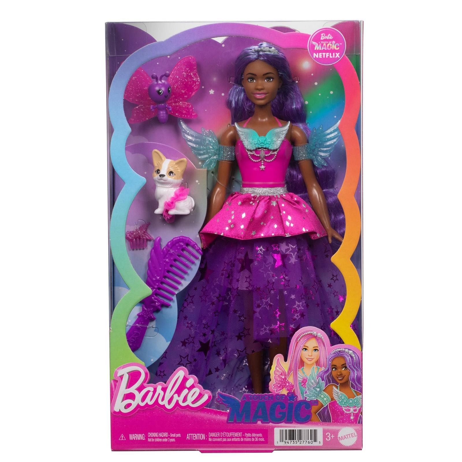 Лялька Barbie A Touch of Magic A Hidden Magic з 2 фантастичними тваринами та сукнею, 18 см волосся, фото №6