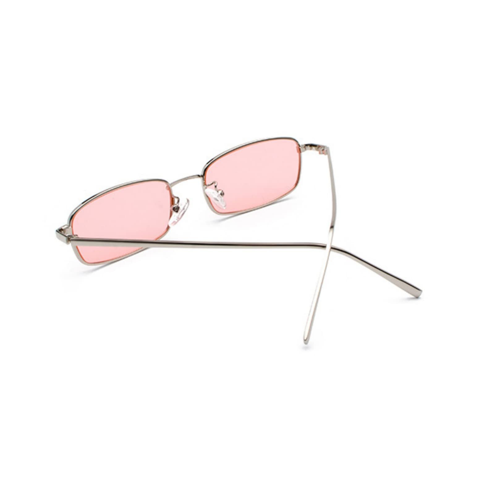 Солнцезащитные очки Retro Rectangular ESALIA Металлическая оправа Цветные прозрачные линзы для мужчин и женщин, фото №4