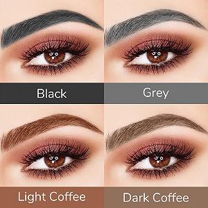 Олівець для брів Waterproof Eyebrow Pencil 4 Heads Світло-коричневий + Темно-коричневий synthetic.ua - Фото 1