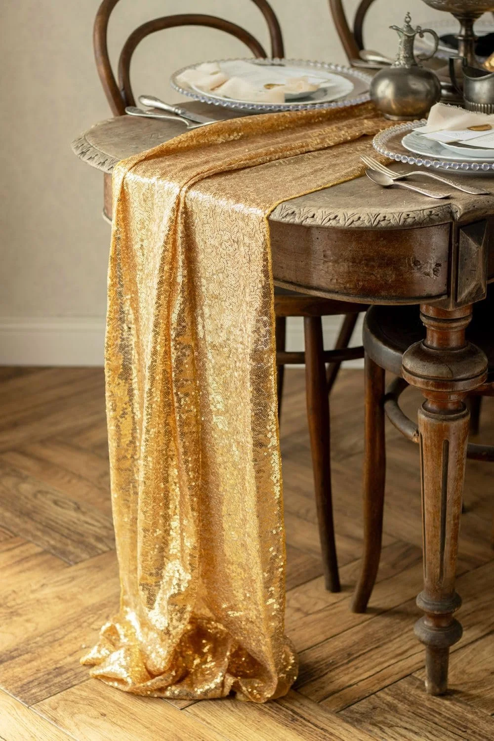 Ранер Sequins Decorative Ribbon Roll 30 см x 5 м Золотий, фото №1 Ранер Sequins Decorative Ribbon Roll 30 см x 5 м Золотий, фото №1