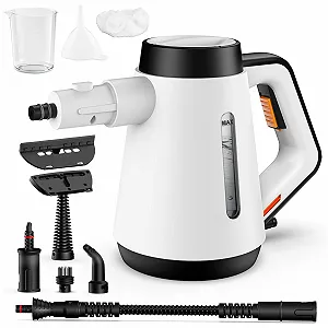 Ручний пароочисник 1200 W 400 ml 9 аксесуарів Білий - Фото 1