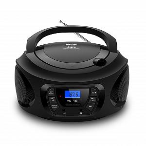 Магнітола CD-програвач Silva Schneider PCD 25.1 з FM PLL радіо, РК-дисплеєм, пам'яттю на 30 станцій, AUX-In та роз'ємом для навушників, живлення від мережі/акумулятора Чорний - Фото 1