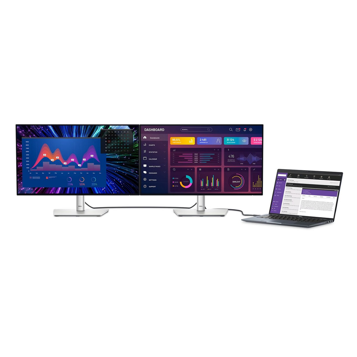 Монітор DELL 23.8" U2424HE HDMI DP USB-C RJ-45, Audio IPS 120Hz sRGB 100 Pivot, фото №6 Монітор DELL 23.8" U2424HE HDMI DP USB-C RJ-45, Audio IPS 120Hz sRGB 100 Pivot, фото №6