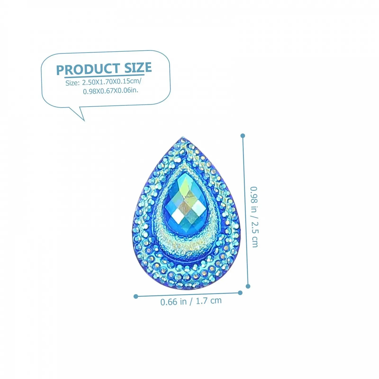 Стрази Крапля SEWACC Peacock, 100 шт., фото №5