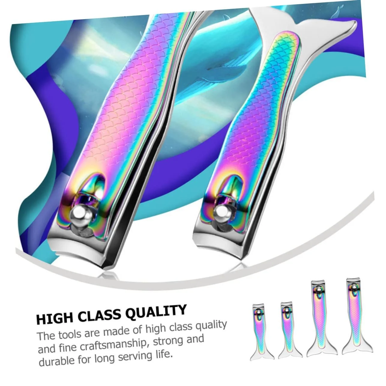 Набор маникюрных кусачек PACKOVE 4 шт., из нержавеющей стали, фото №7 Набор маникюрных кусачек PACKOVE 4 шт., из нержавеющей стали, фото №7