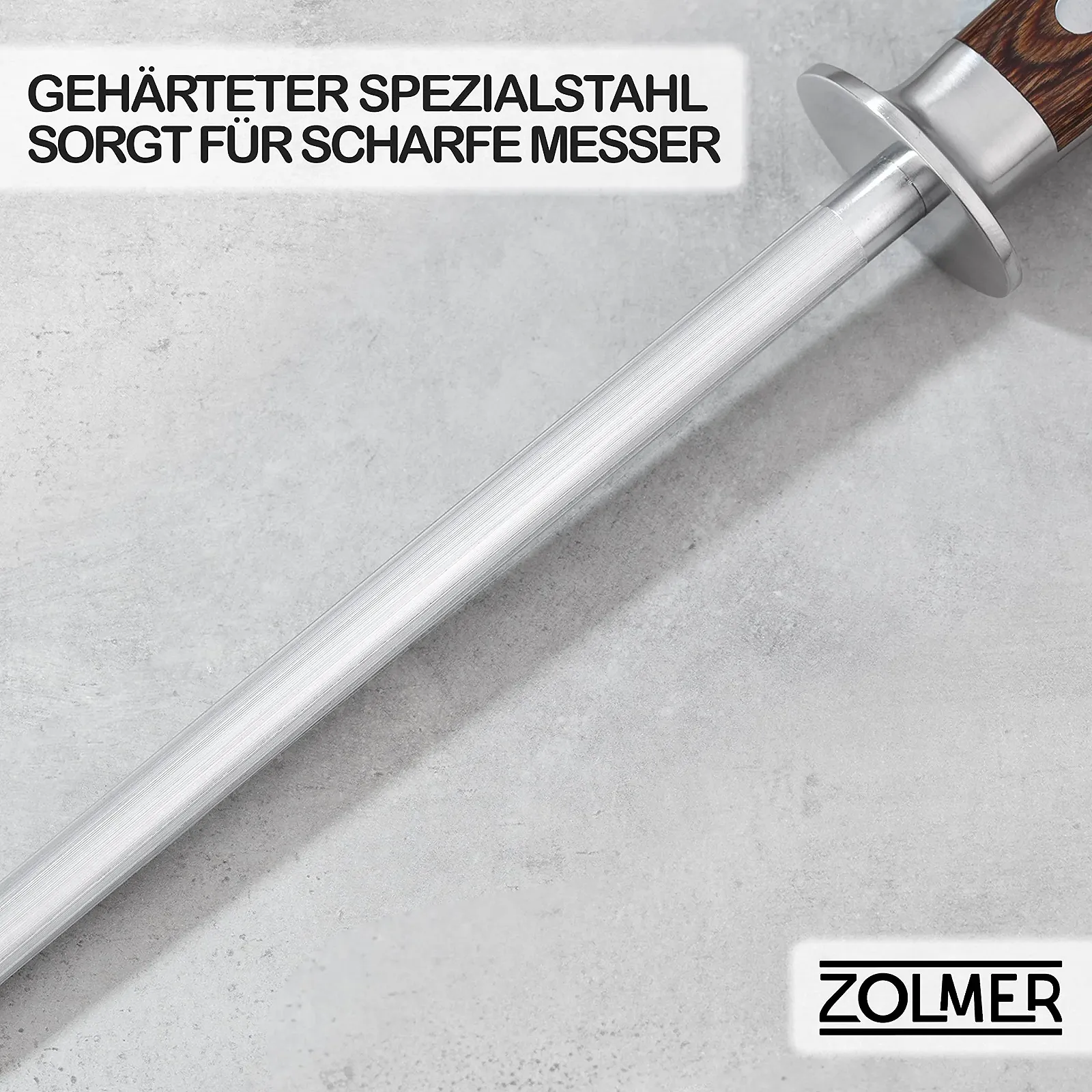 Мусат ZOLMER з нержавіючої сталі дерево пакка, фото №3