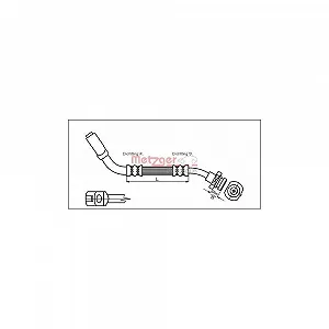 Тормозной шланг METZGER 4114724 NISSAN передний мост слева - Фото 1