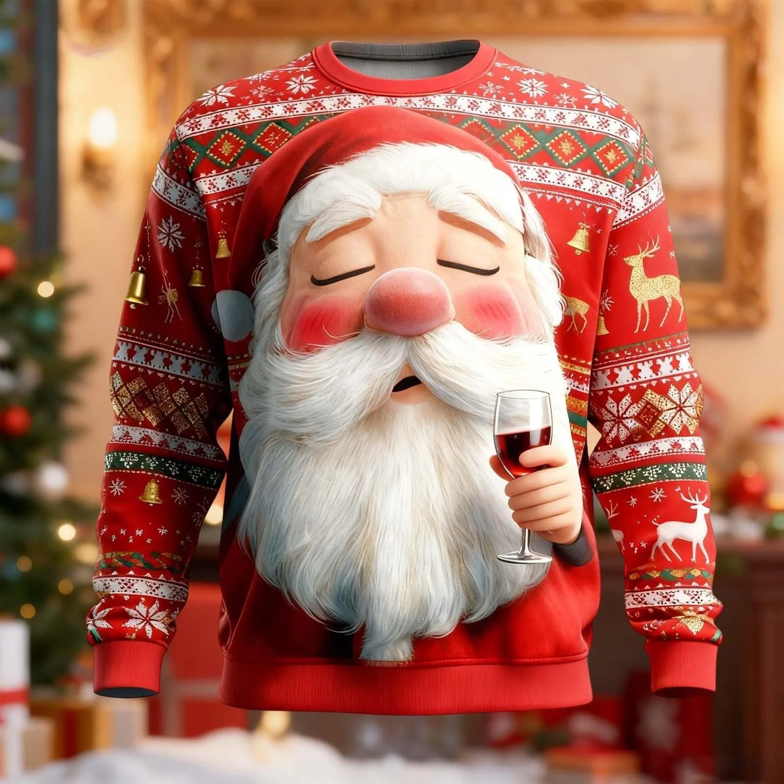 Джемпер для мальчиков, детский свитшот с длинными рукавами и круглым вырезом, праздничный рождественский джемпер, мягкий повседневный джемпер для мальчиков и девочек, теплый зимний топ, фото №5