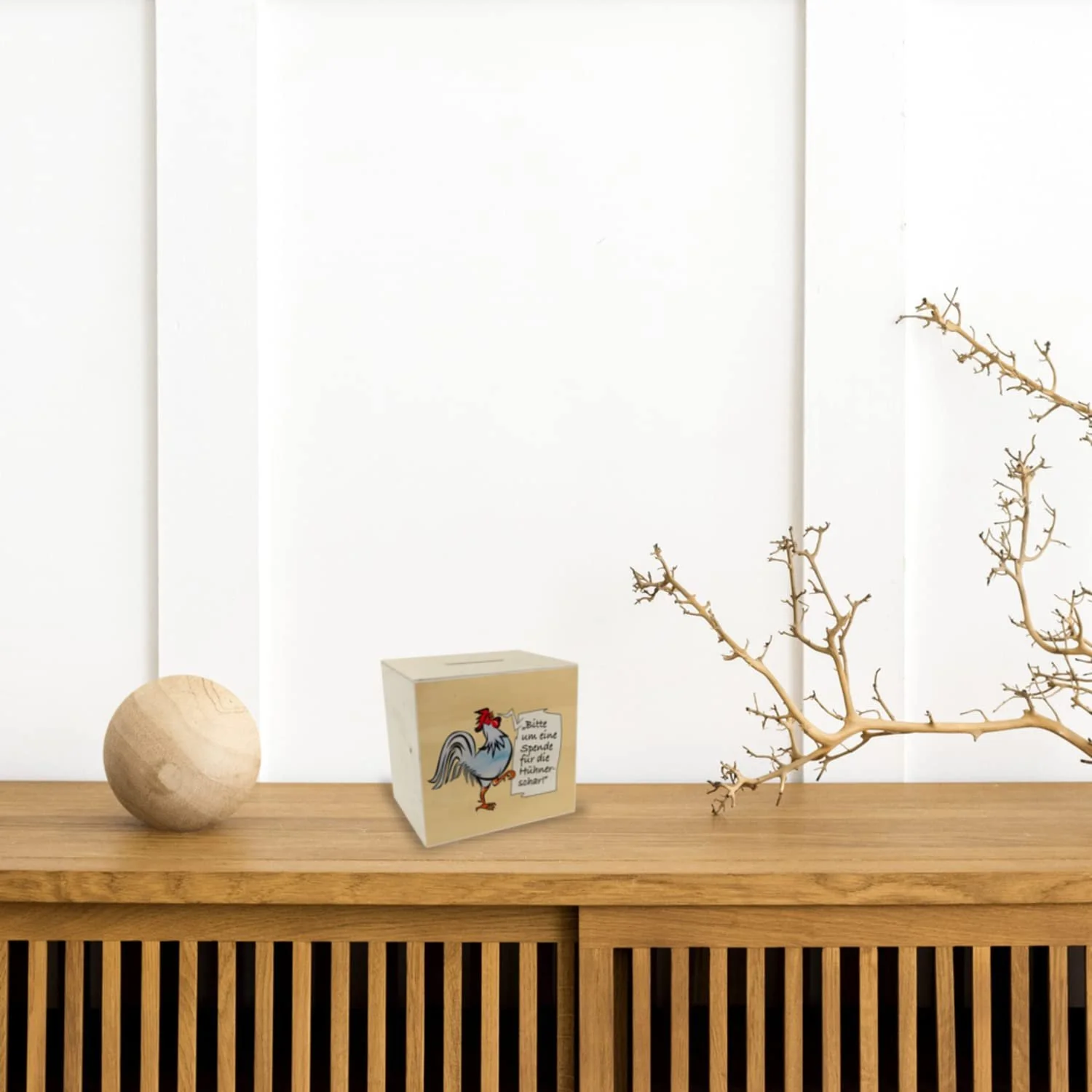 Скарбничка дерев’яна з мотивом півня, фото №2