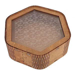 Скарбничка шестигранна дерев'яна з цифровою шкалою synthetic.ua - Фото 1
