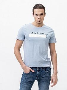 Футболка printed  1030693XX1215159 Tom Tailor Блакитний 2XL - Фото 1