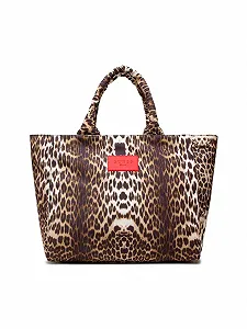 Пляжна сумка GUESS / З полотна / З принтом / Коричнева - Фото 1