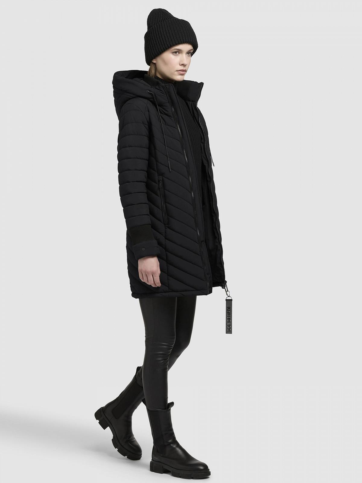 Жіноче зимове пальто khujo Nita3 чорний, фото №6