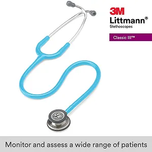 Стетоскоп 3M Littmann Classic III 69см Бирюзовый цена на synthetic.ua - Фото 1 Стетоскоп 3M Littmann Classic III 69см Бирюзовый synthetic.ua - Фото 1