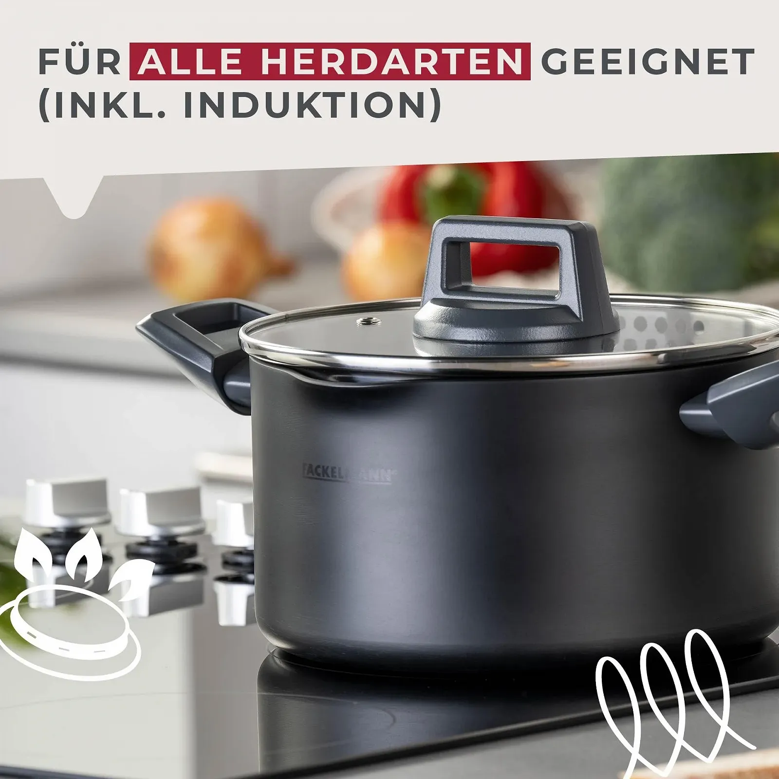 Кастрюля Fackelmann Statement 20 см с керамическим покрытием из переработанного алюминия с антипригарным покрытием, фото №5 Кастрюля Fackelmann Statement 20 см с керамическим покрытием из переработанного алюминия с антипригарным покрытием, фото №5