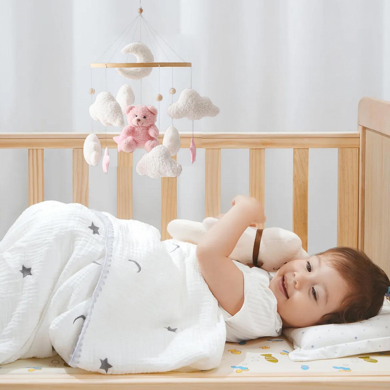 Мобіль Baby Velvet Cute Bear Teddy Nursery Decor 17.7 x 9 Дюймів Обертовий 360° Ведмідь, фото №6 Мобіль Baby Velvet Cute Bear Teddy Nursery Decor 17.7 x 9 Дюймів Обертовий 360° Ведмідь, фото №6