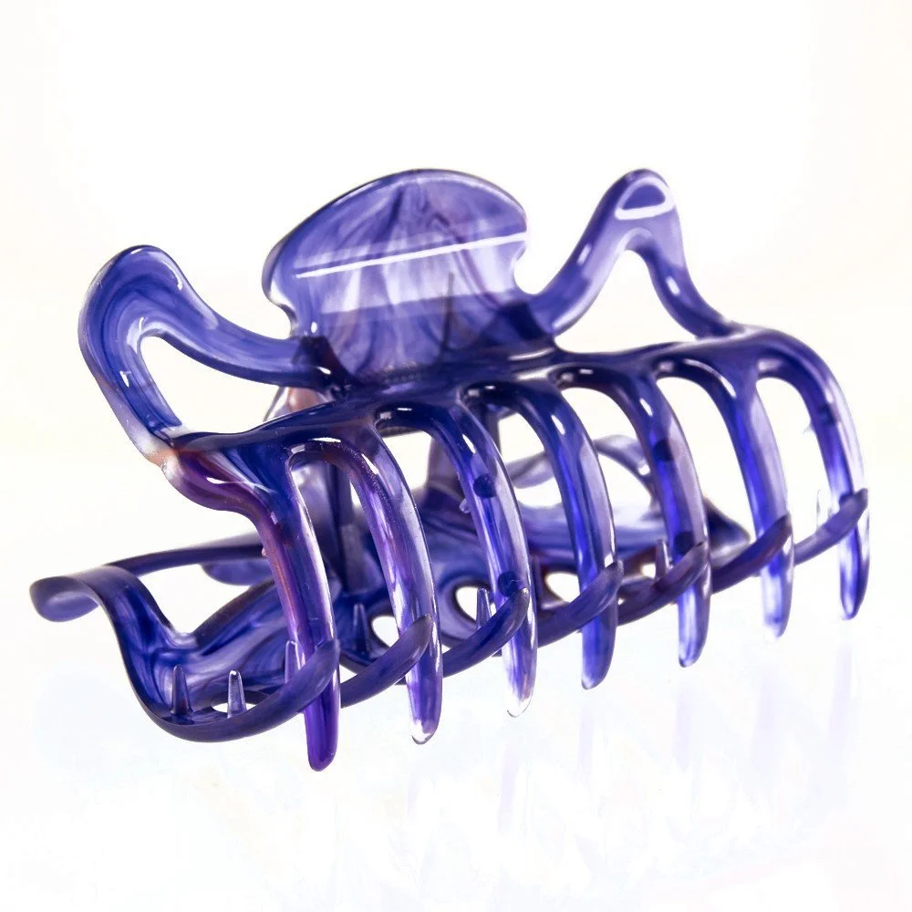 Заколка для волос большая WeLoveBeads 9 см, сиреневая, сделано в Германии, 1 шт, фото №1