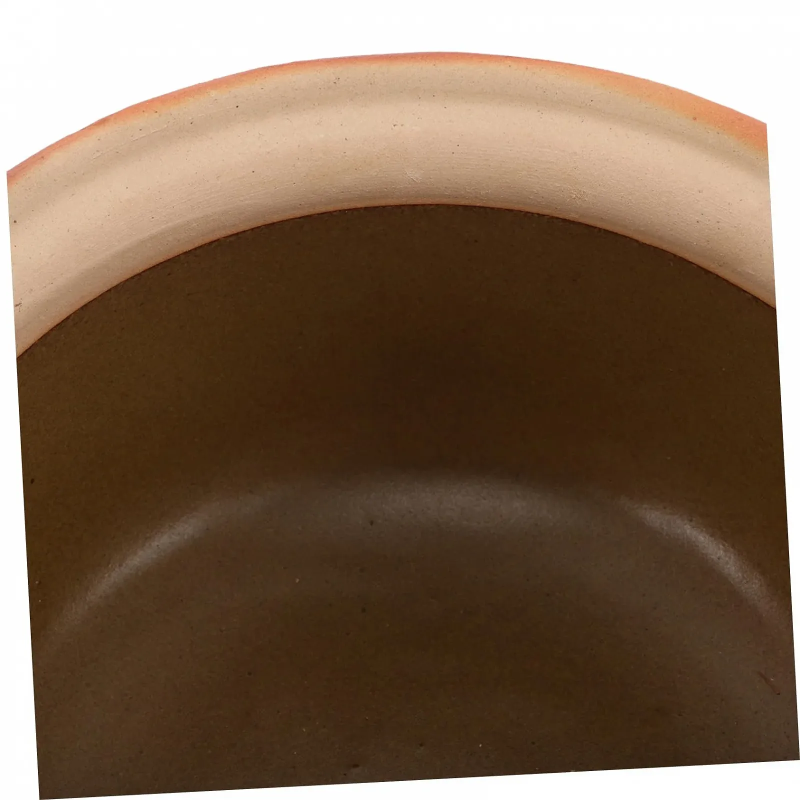 Терракотовая кастрюля LABRIMP с ручкой для тушения и супов цвет земляной, фото №3