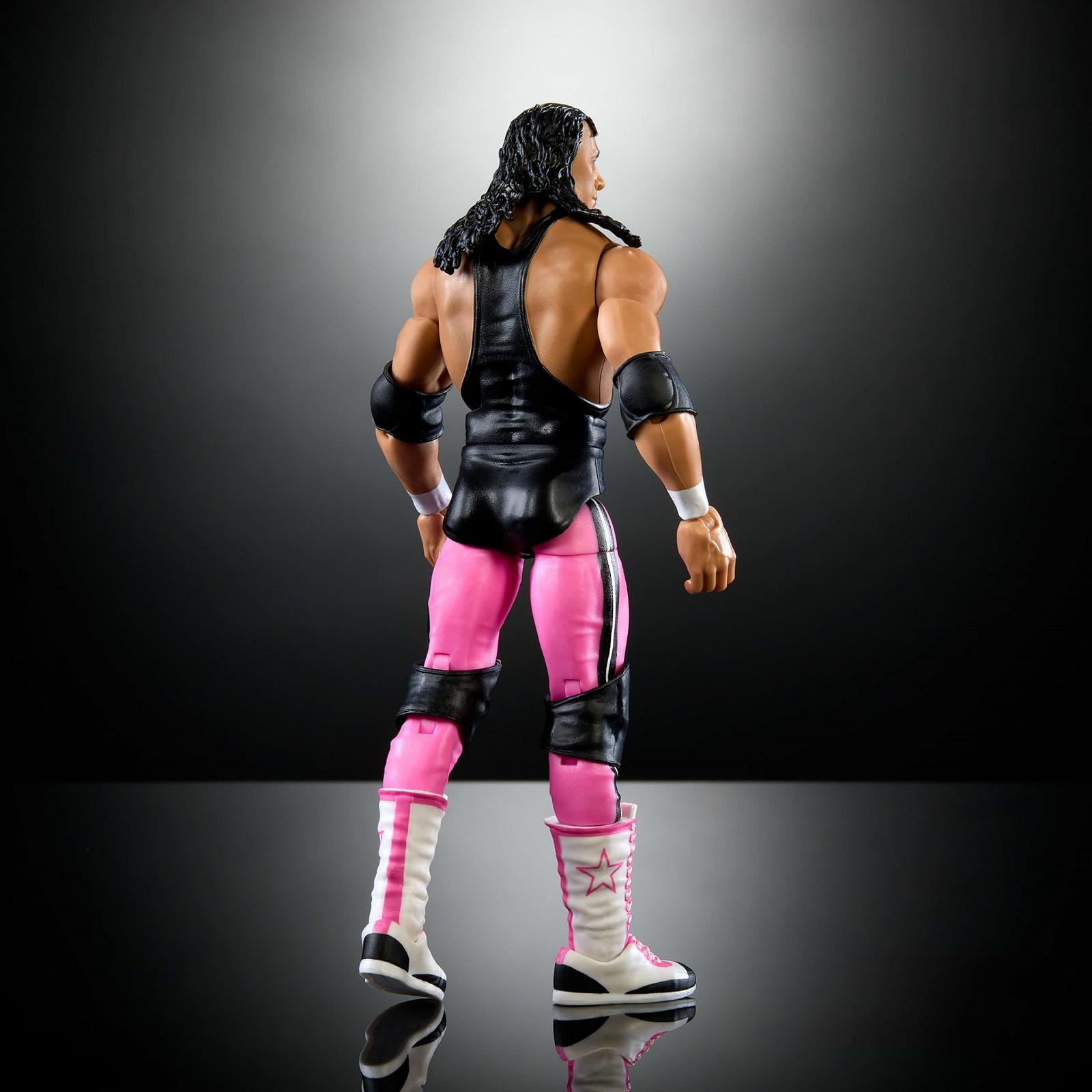 Экшн-фигурка Mattel Elite Collection WWE, премиальный набор Bret Hart Live Event, Wrestlemania с деталями Howard Finkel Build-A-Figure, фото №6