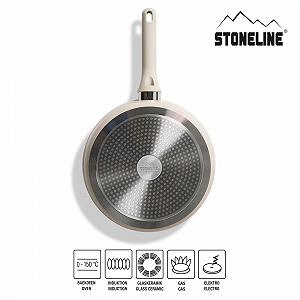 Сотейник STONELINE Cream 28 см Високий Обід Литий Алюміній Покритий Реальними Кам'яними Частками Підходить для Духовки та Індукції synthetic.ua - Фото 1