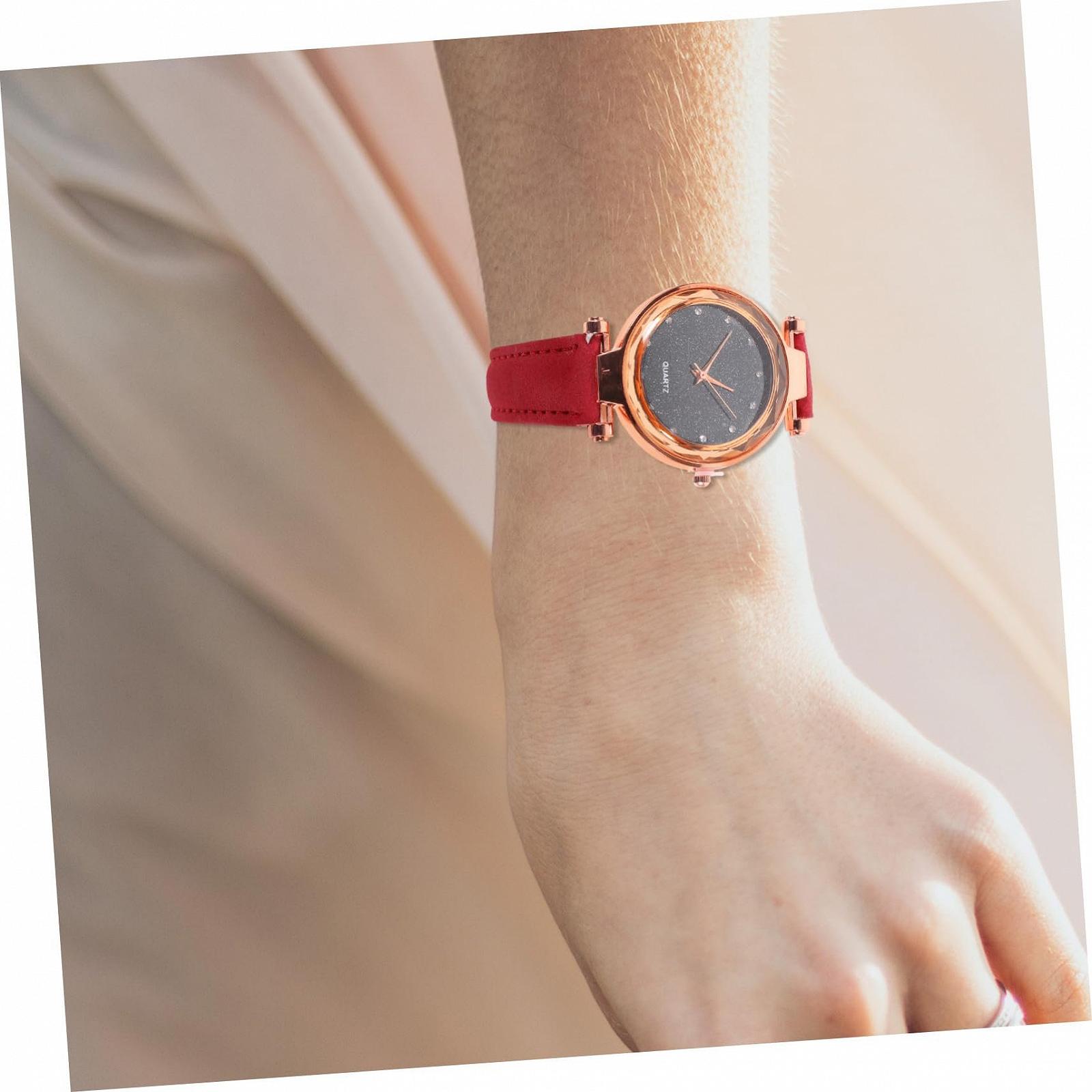 Женские Часы LIFKOME Luminous Инкрустированные Стразами Ретро Фиолетовый, фото №4